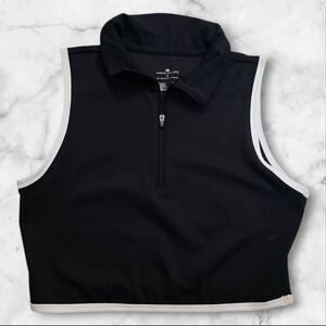 Thrive Societe Black & White Cropped Tank Size Medium